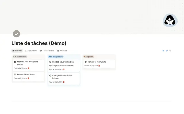 Liste de tâches