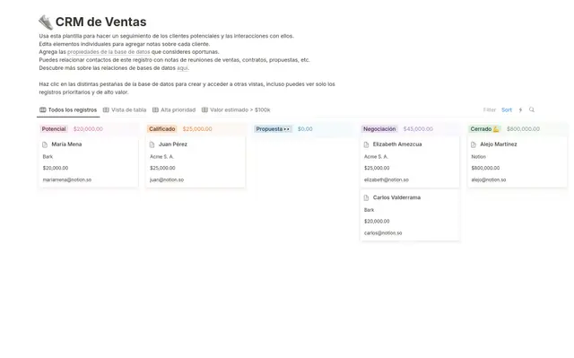 CRM de Ventas