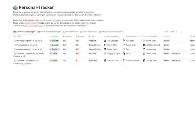Personalsuche-Tracker